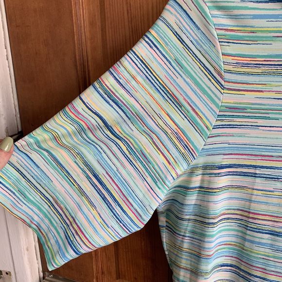 LANDS' END Swim Suit Coverup Swim Dress Womens Small (6-8) Dress Stripes - Picture 4 of 13